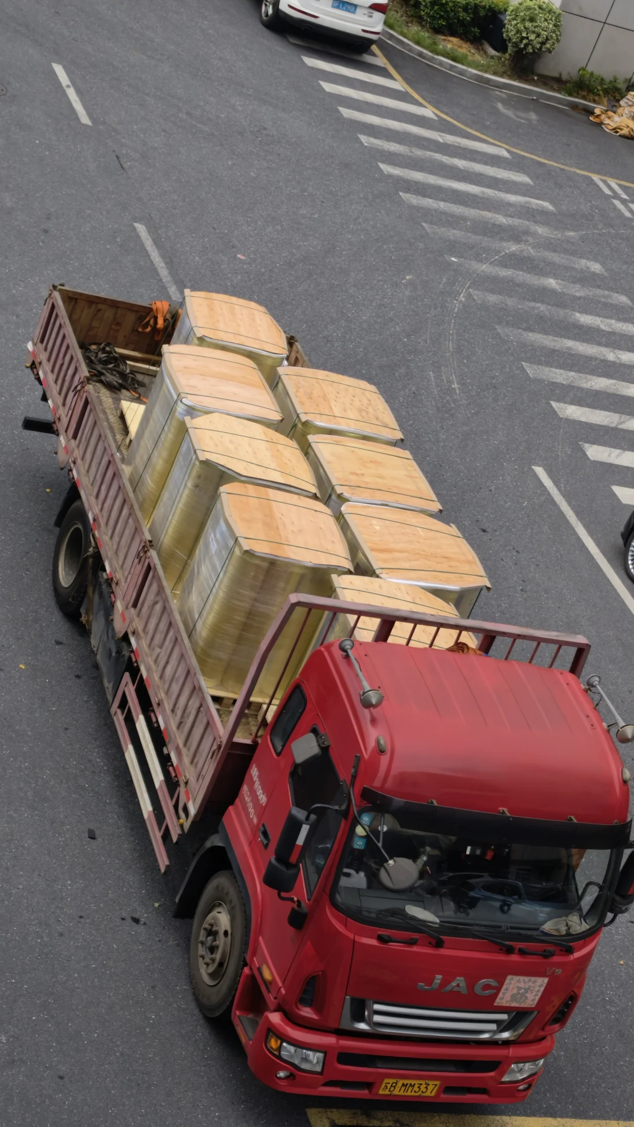 Packed materials ready for dispatch